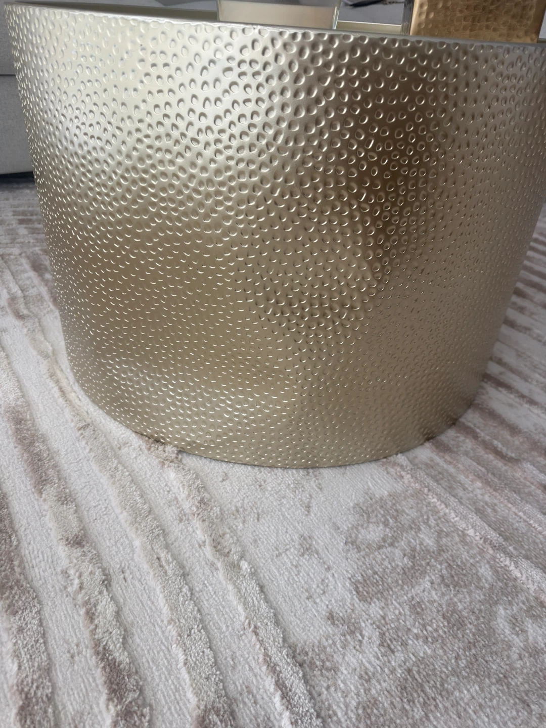 Gold Drum Coffee Table - photo 2