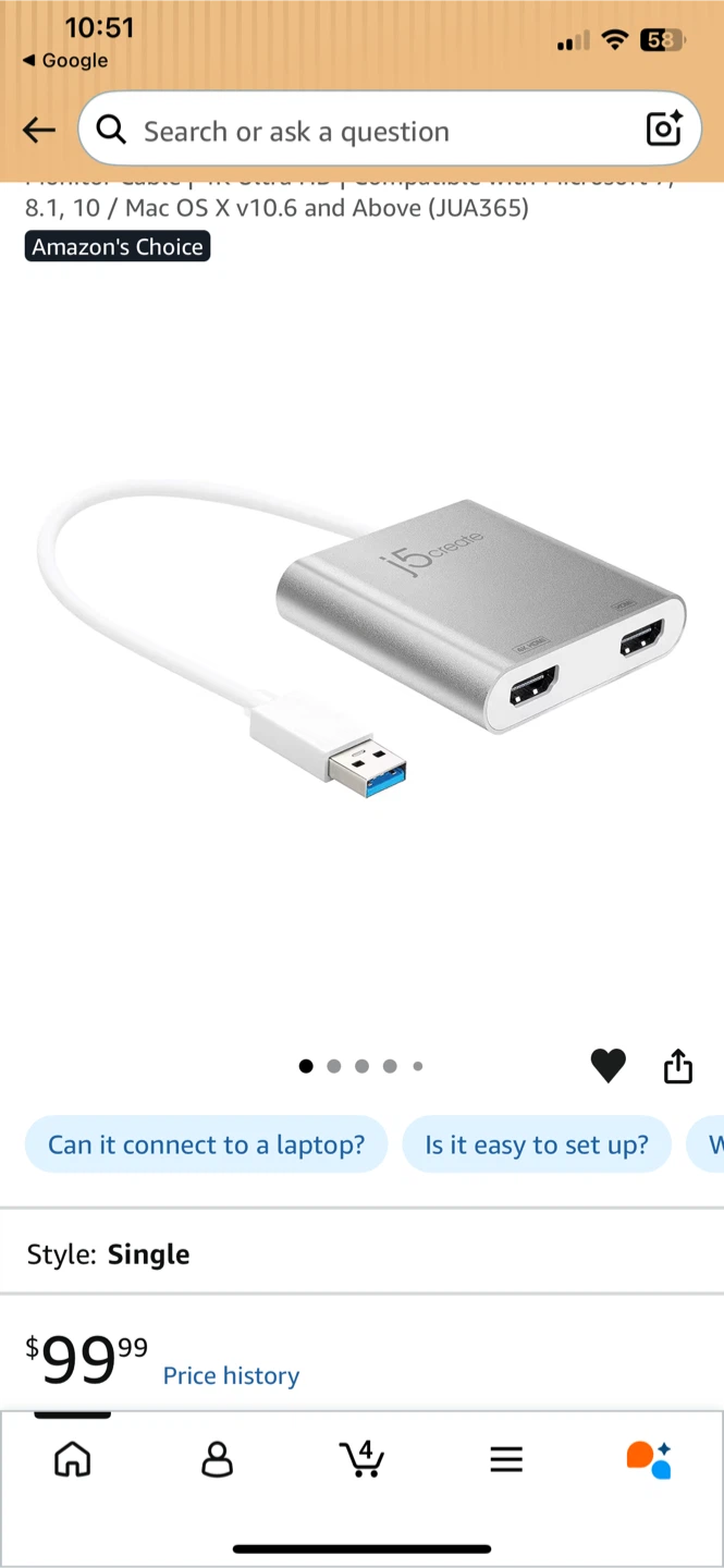 j5create USB to Dual HDMI Adapter - photo 4