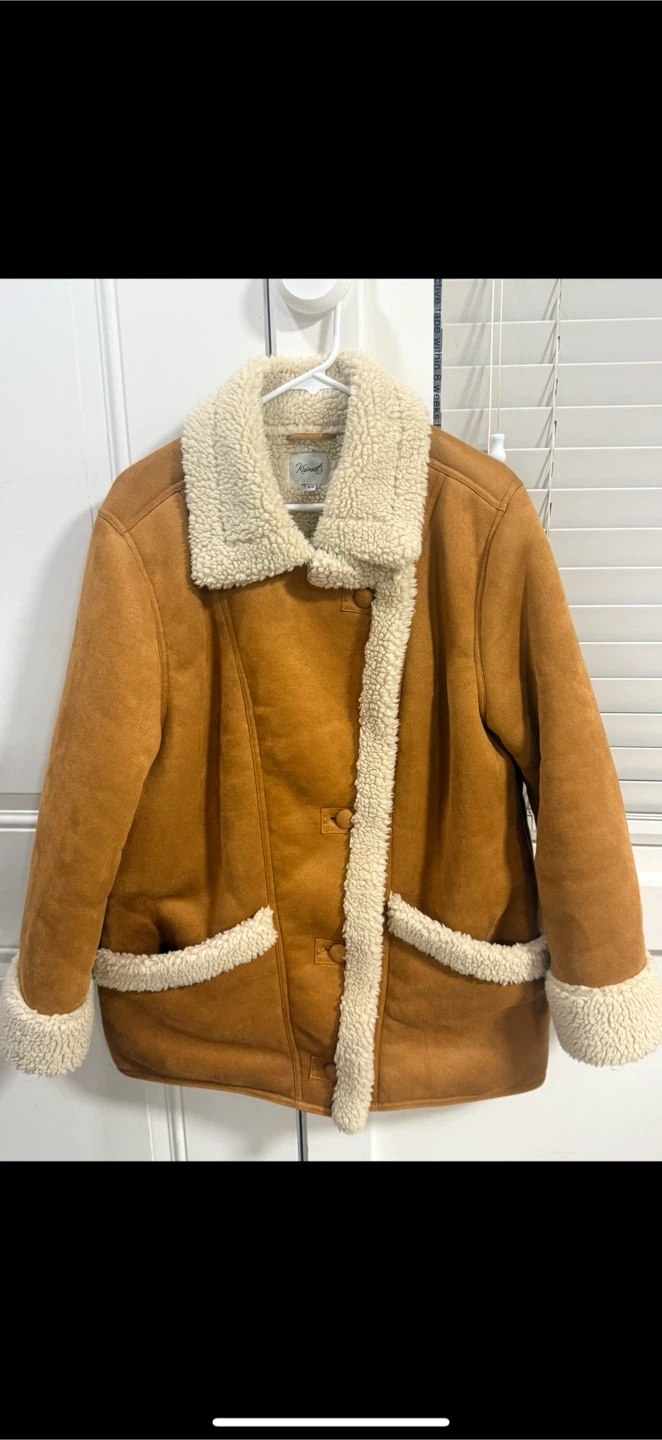 Kismet Tan Faux Suede Shearling Jacket
