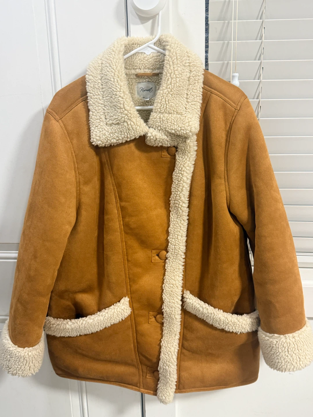 Kismet Tan Faux Suede Shearling Jacket - photo 2