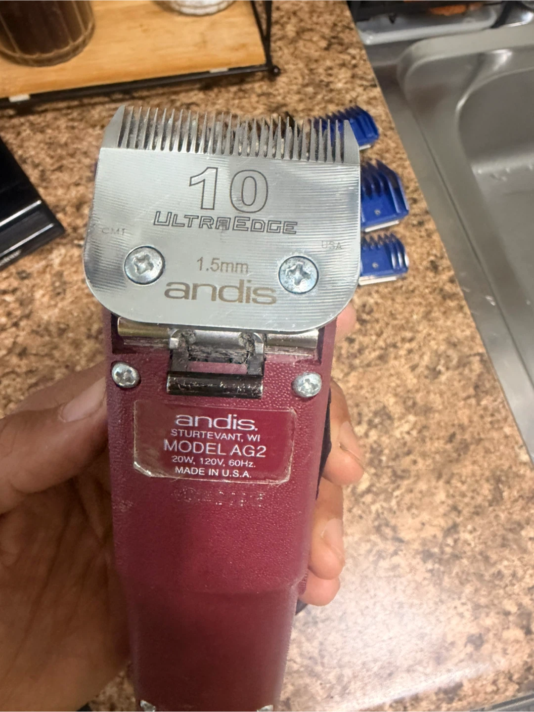 Andis Super 2 Speed Model AG2 Clipper with Attachments