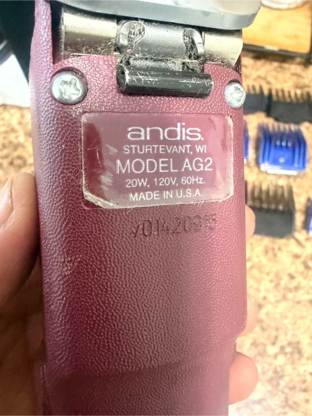 Andis Super 2 Speed Model AG2 Clipper with Attachments - photo 4