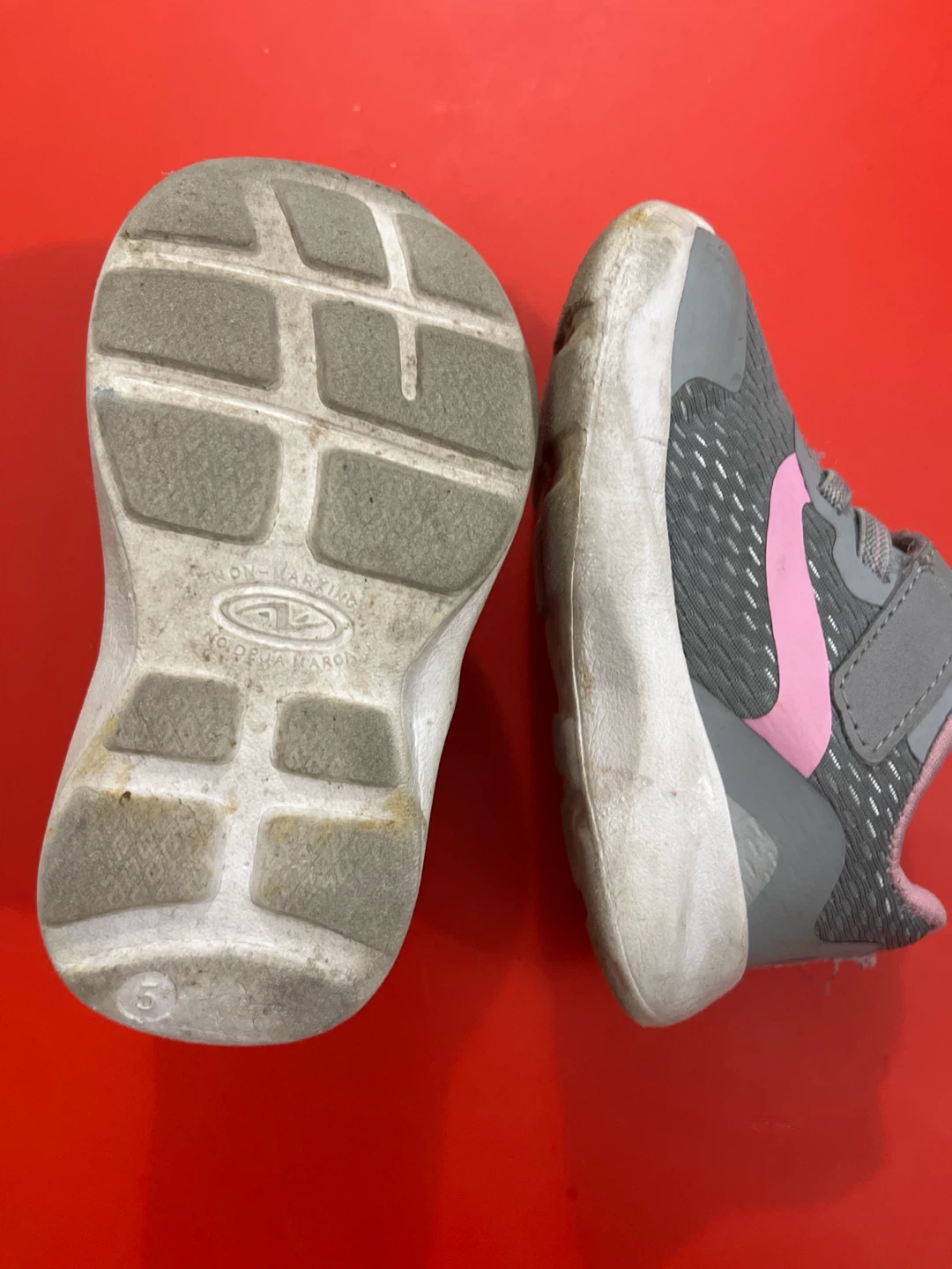 Athletic Works Girls Sneakers Grey and Pink - photo 2