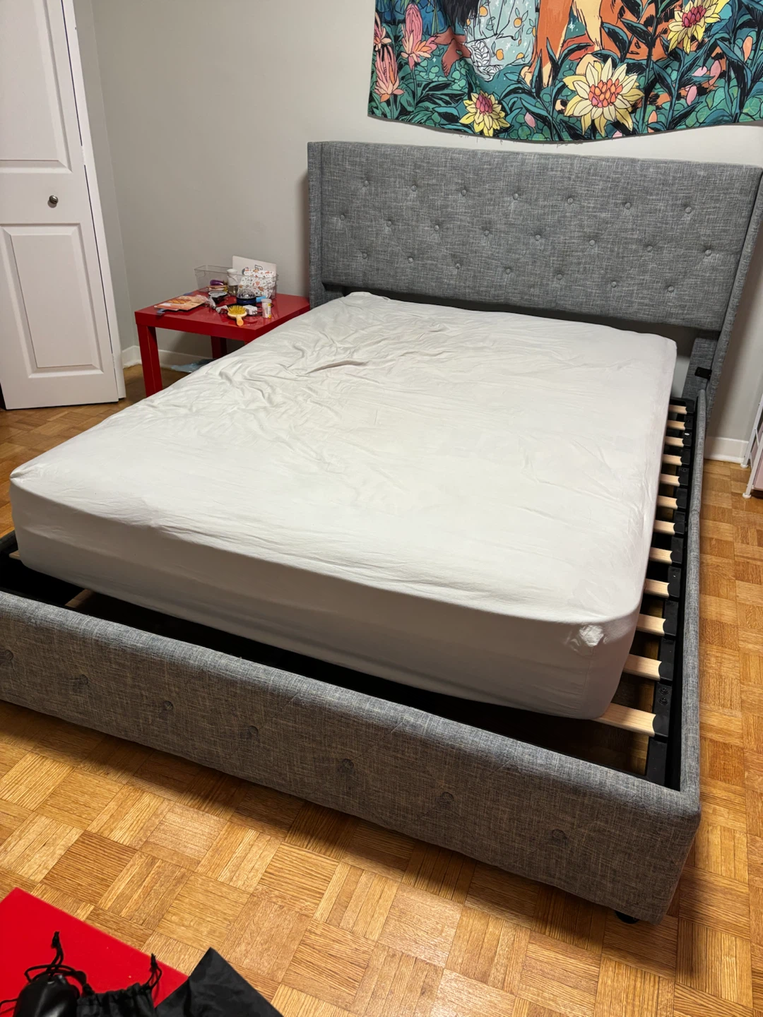 URGENT SALE! Like-New Bed Frame + Mattress Combo ($350)