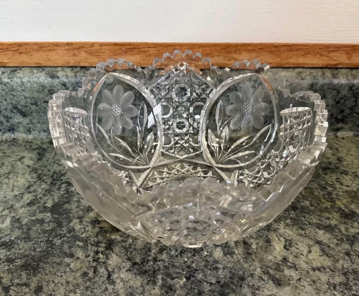 American Brilliant Period Cut Glass Bowl