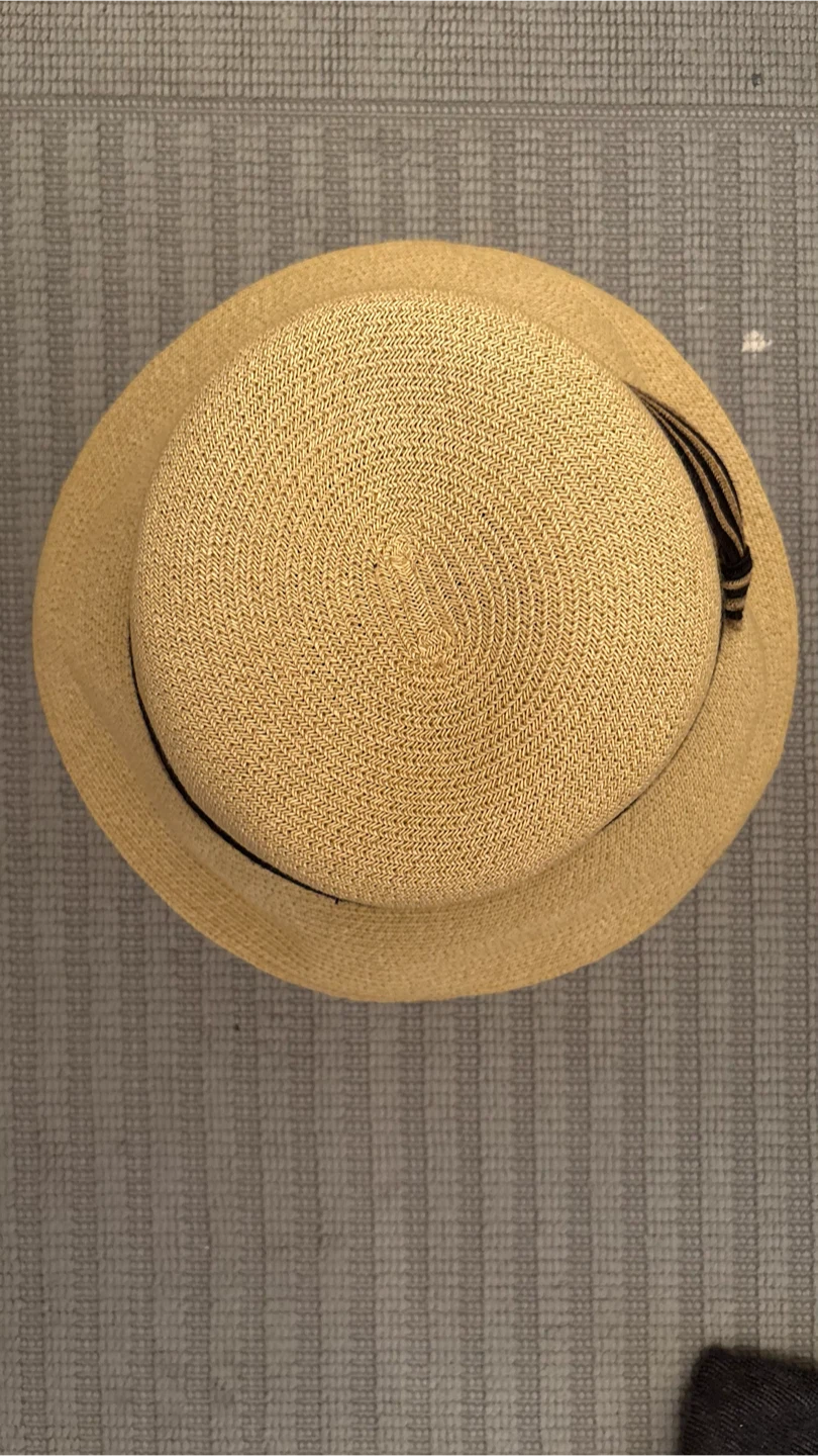 Sun Hat with Striped Ribbon - photo 3