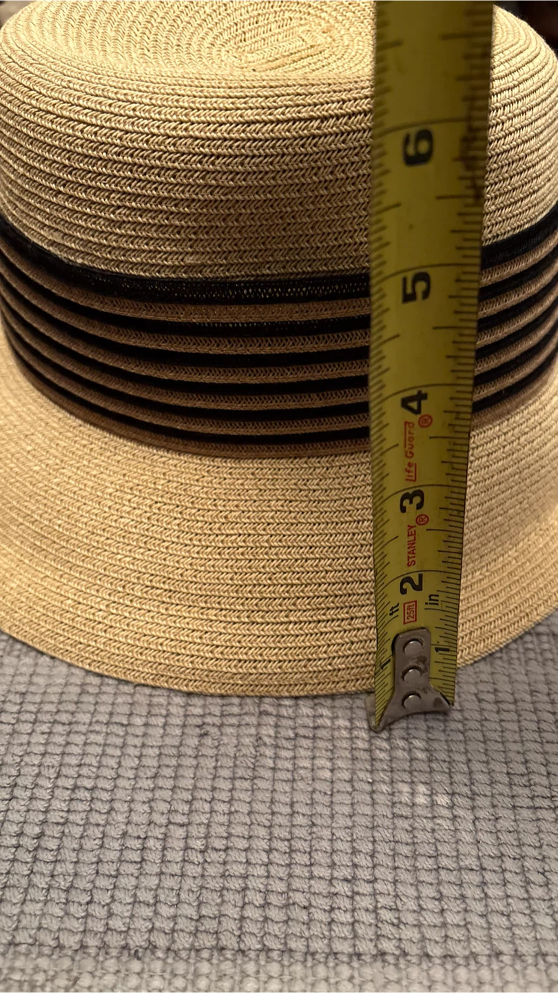 Sun Hat with Striped Ribbon - photo 5