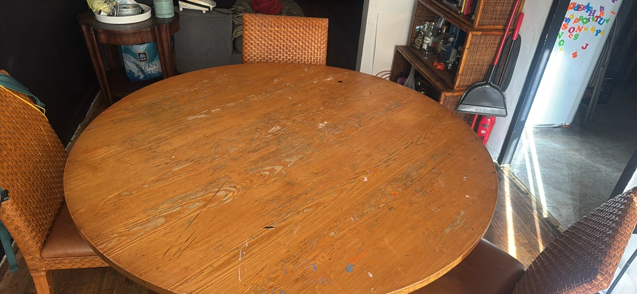 Round Wooden Dining Table - photo 2