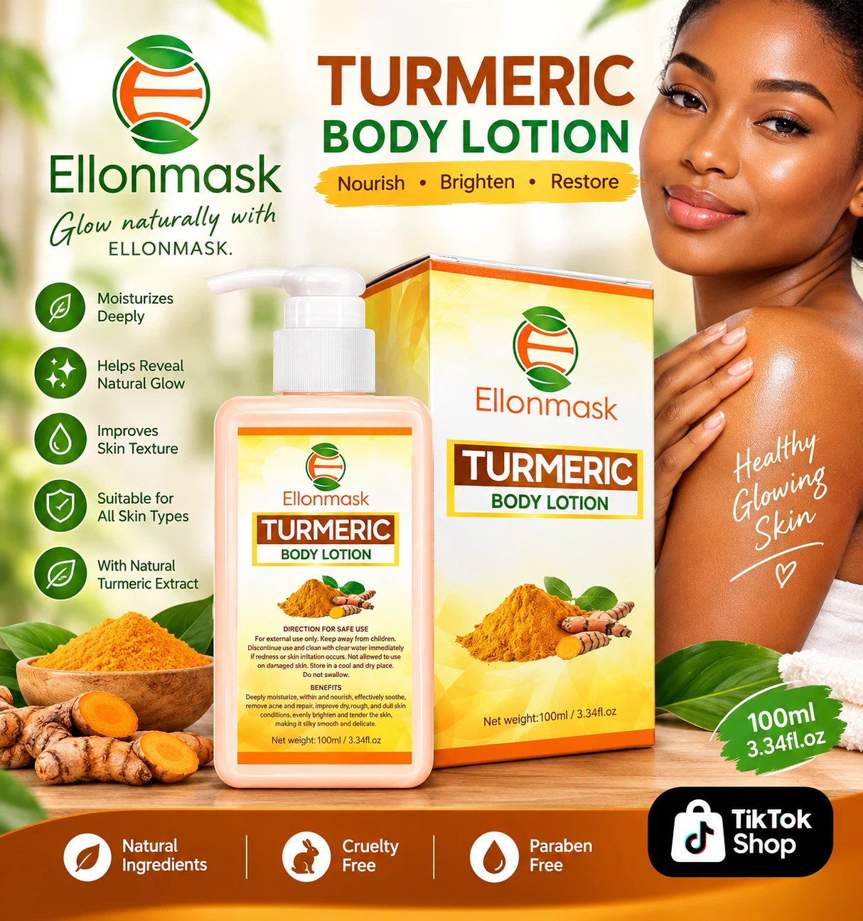 Ellonmask Turmeric Body Lotion 100ml - photo 5
