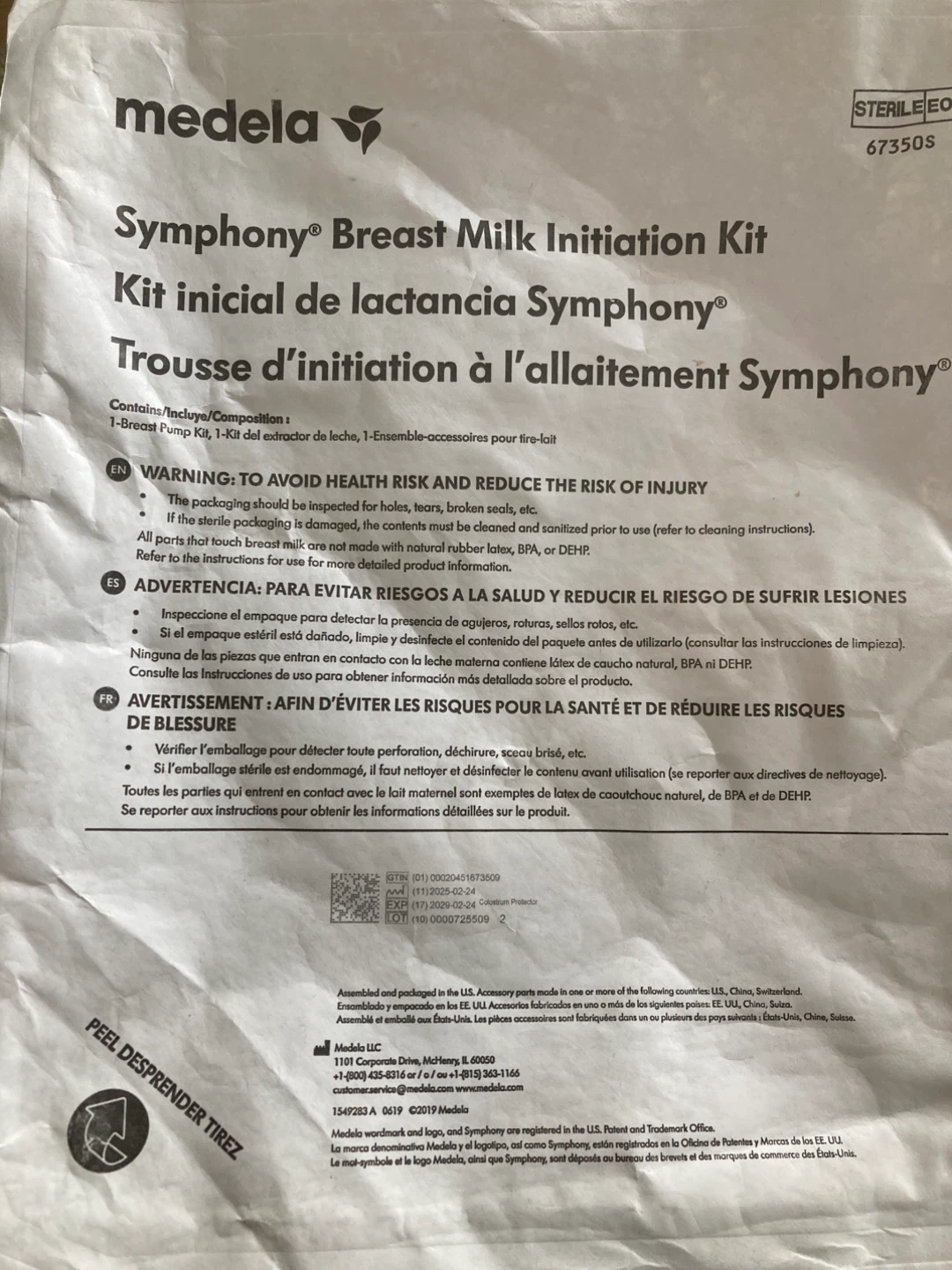 Medela Symphony breastmilk initiation kit - photo 3