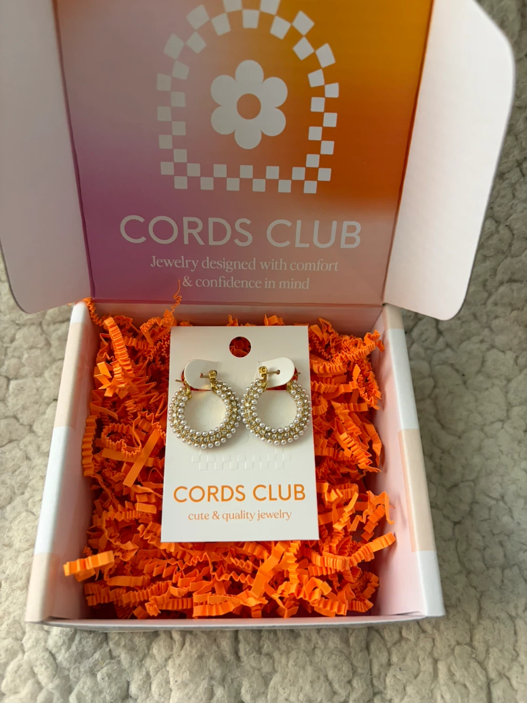 Cords Club Pearl Hoop Earrings - photo 3