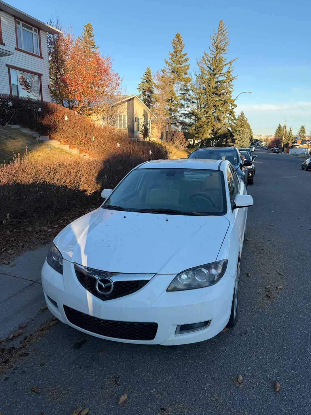 White Mazda 3 Sedan