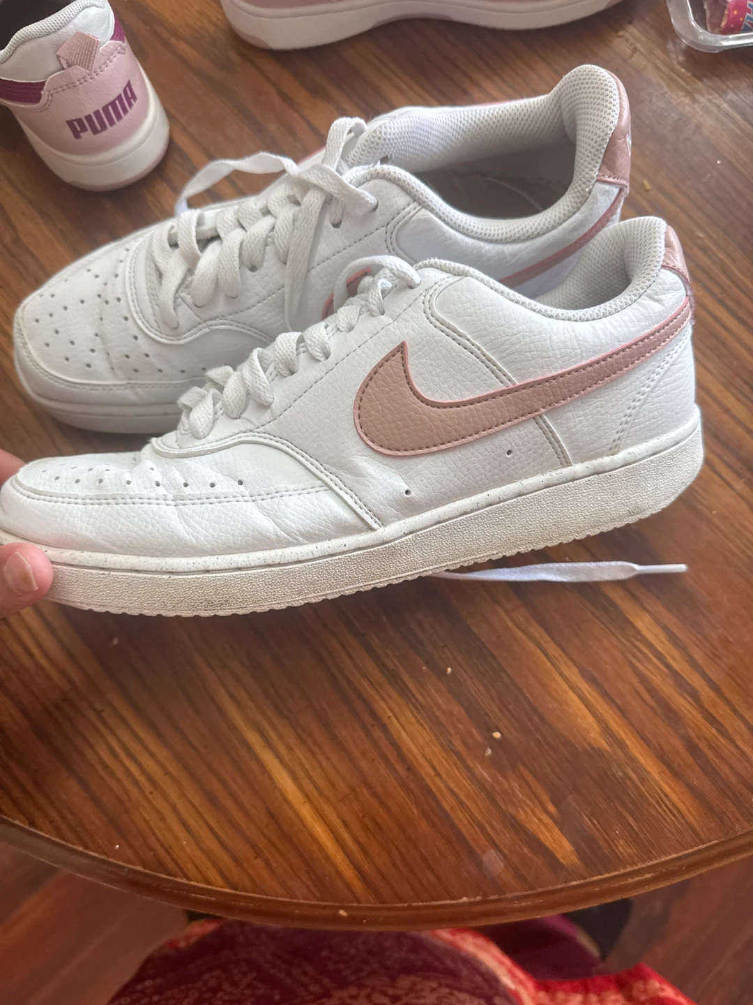 Nike Court Vision Low Shoes - White/Pink - US Size 9 - photo 2