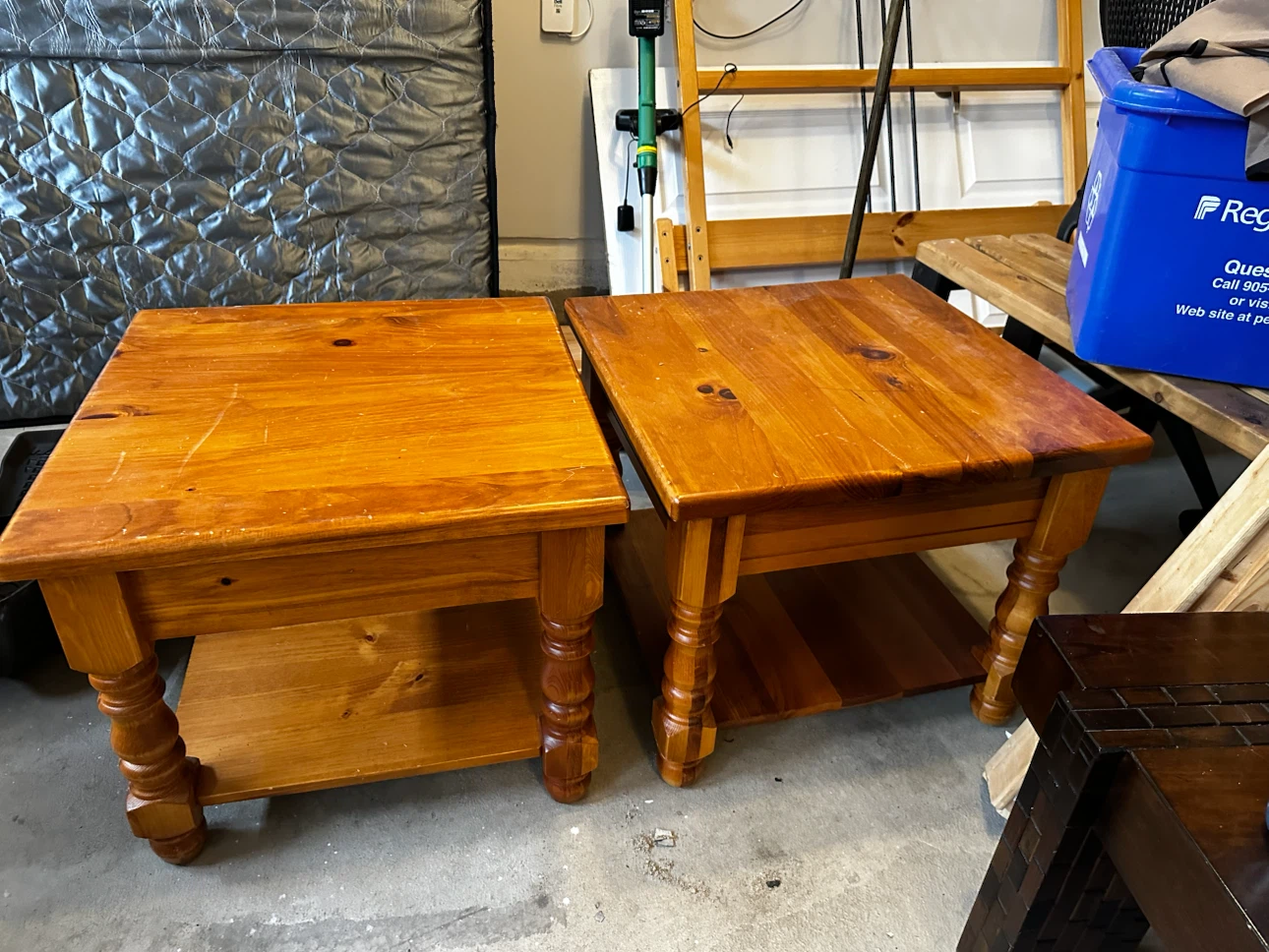 Pair of Wooden Side Tables - photo 2