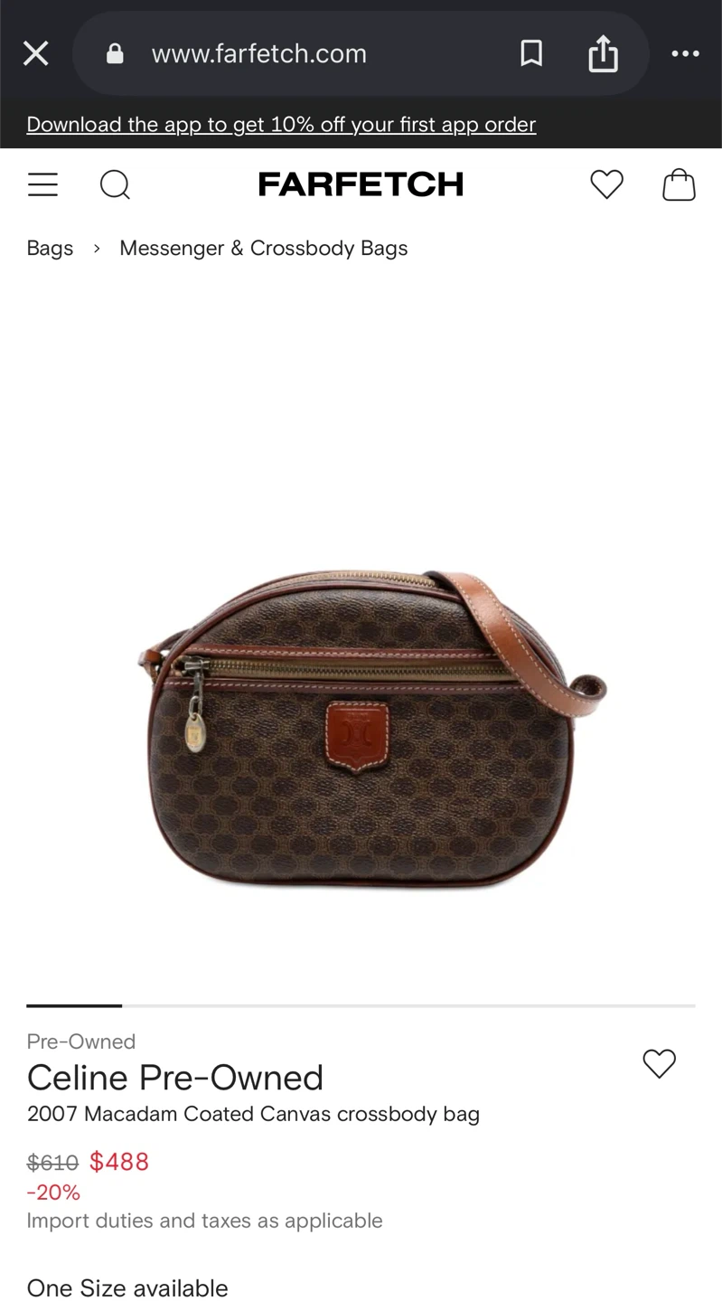 Celine Macadam Coated Canvas Crossbody Bag - photo 2