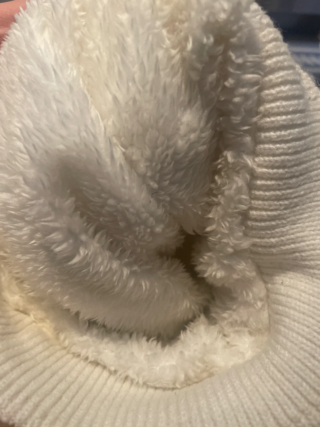 White Knit Beanie with Faux Pearls - photo 2