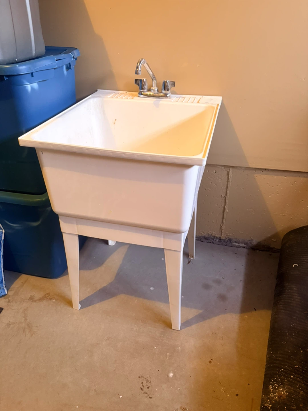 White Laundry Utility Sink