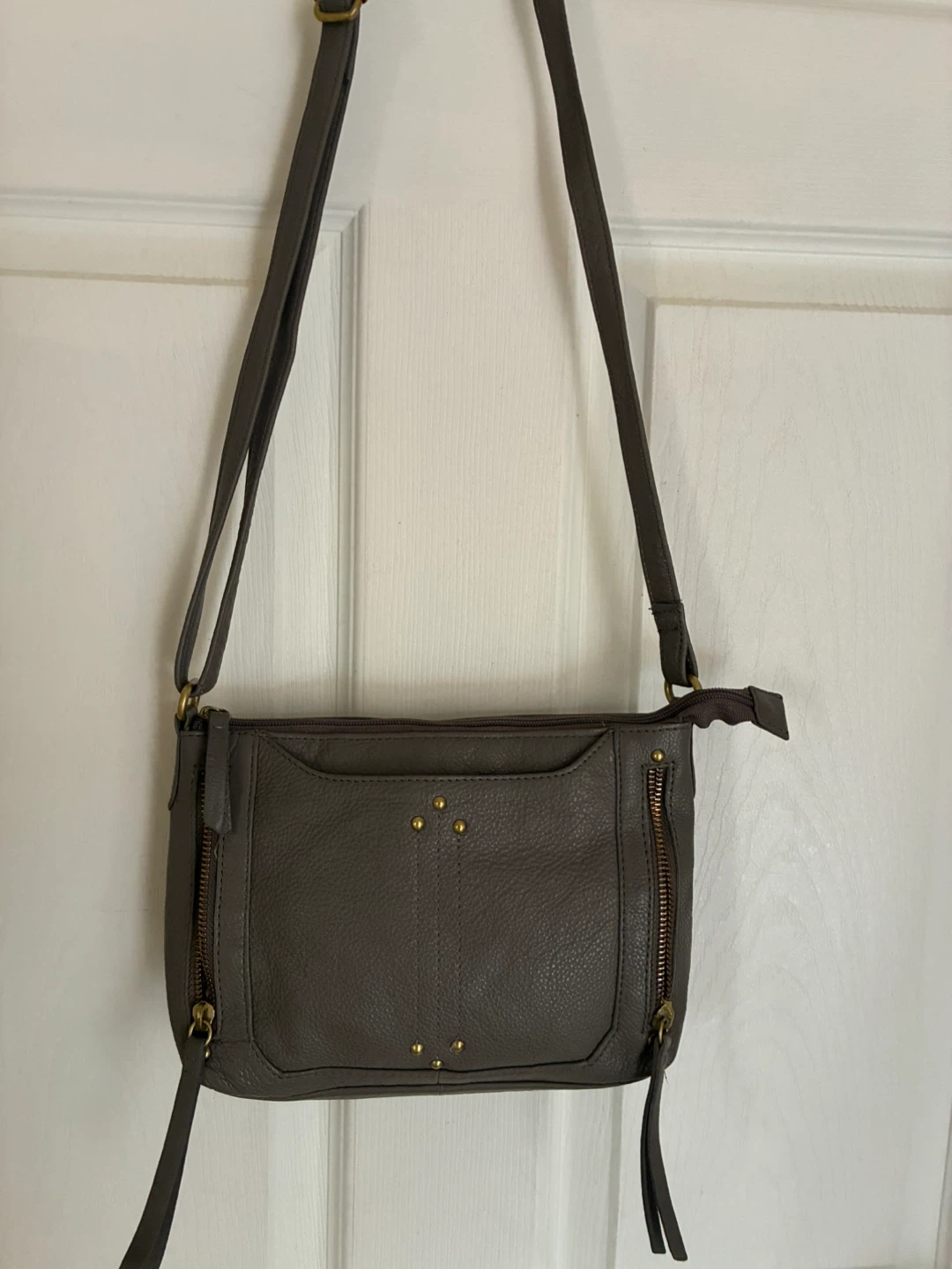 Great American Leather Works Grey Crossbody Bag
