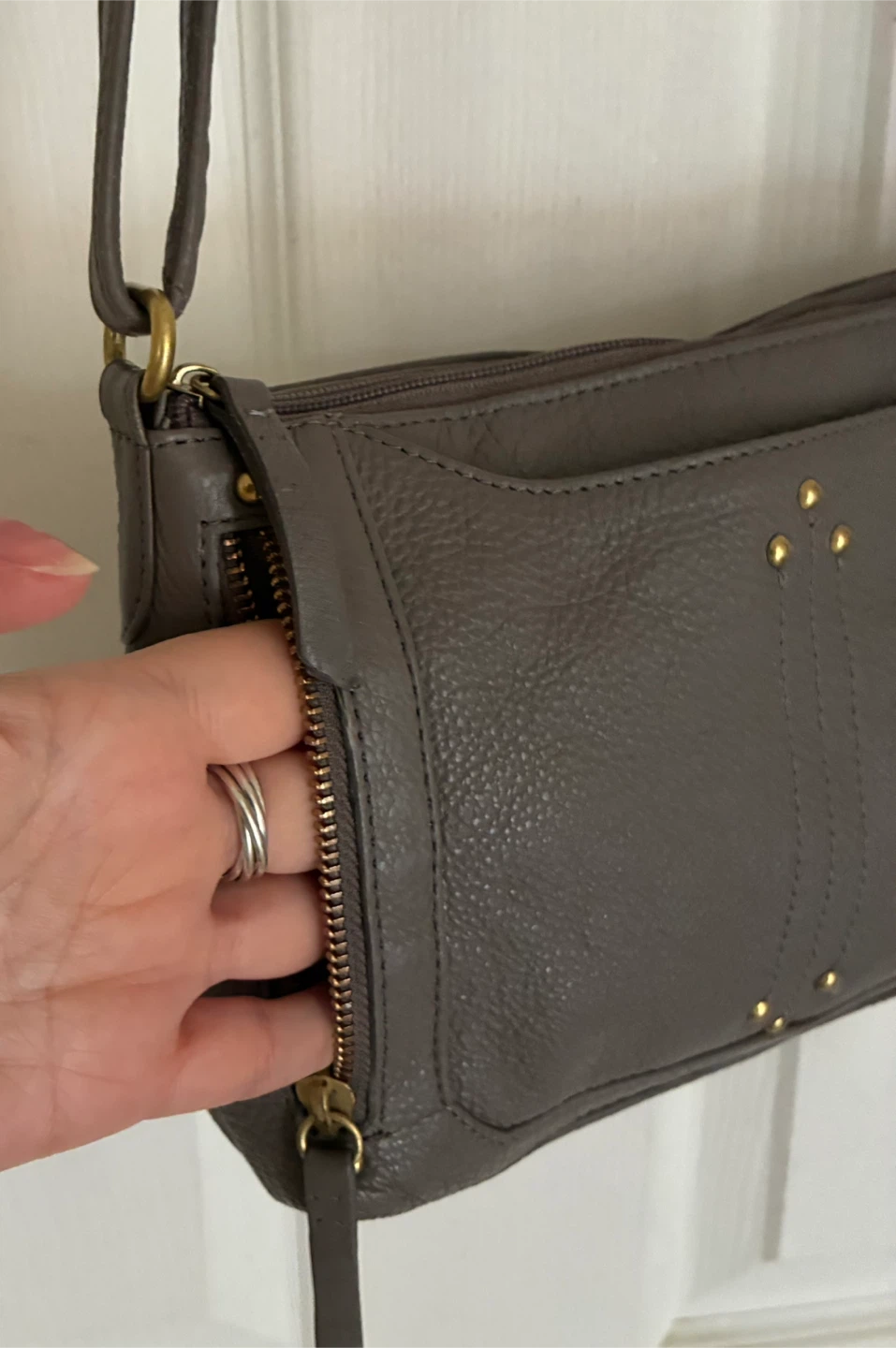 Great American Leather Works Grey Crossbody Bag - photo 2