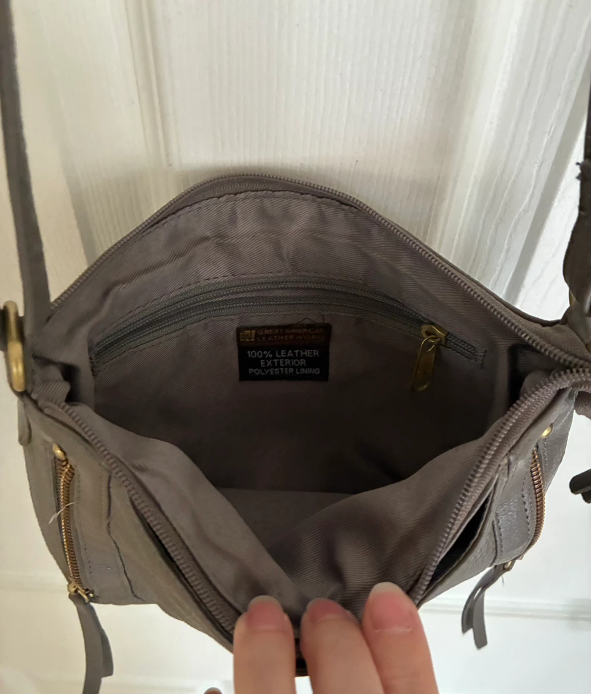 Great American Leather Works Grey Crossbody Bag - photo 4