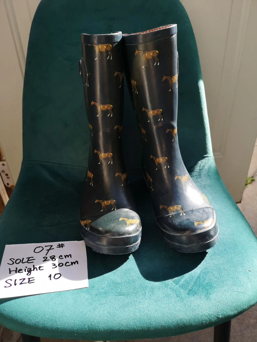 Outbound Horse Print Rubber Boots Size 10 - photo 2