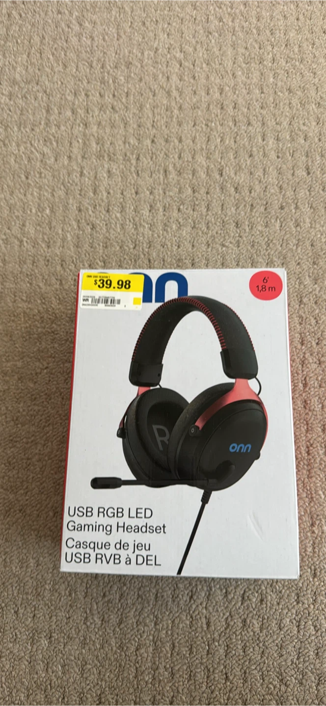 Onn USB RGB LED Gaming Headset