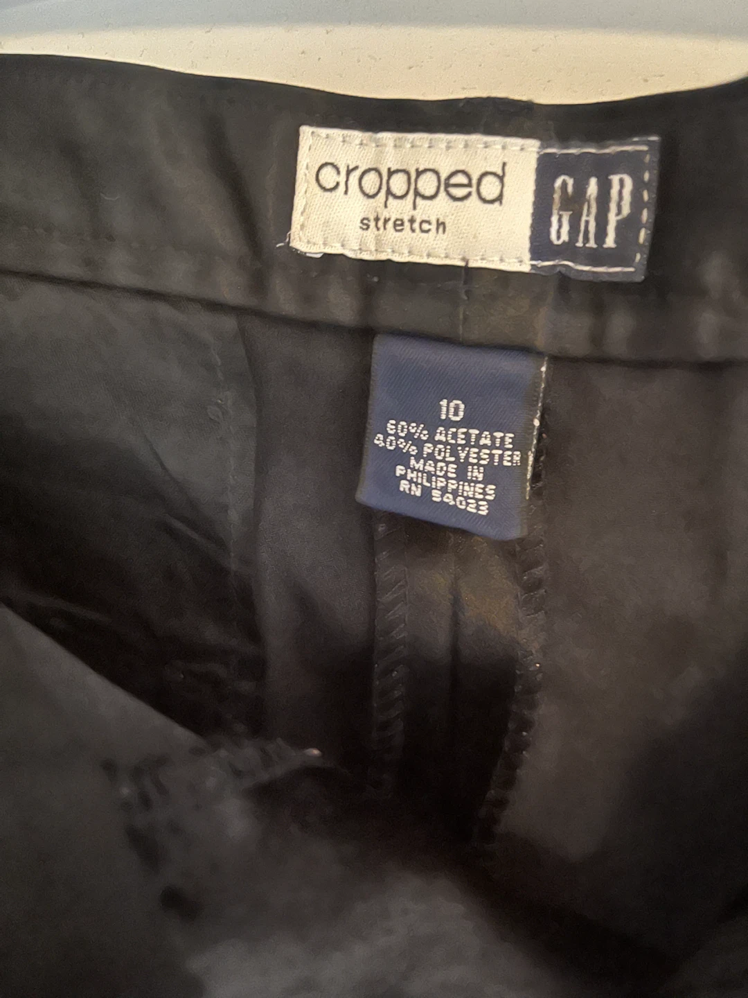 Gap Black Cropped Stretch Pants Size 10 - photo 3