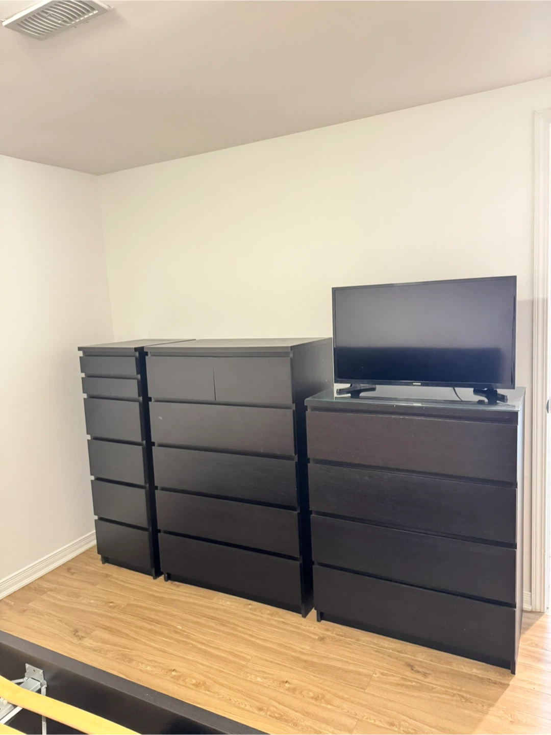 IKEA Malm Dresser Set - Black-Brown