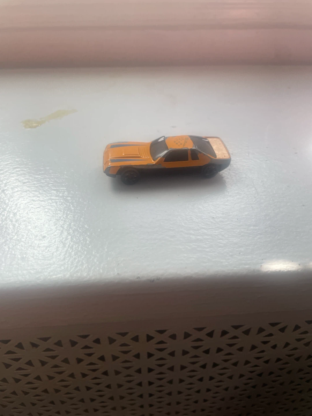 Vintage Diecast Orange Toy Car
