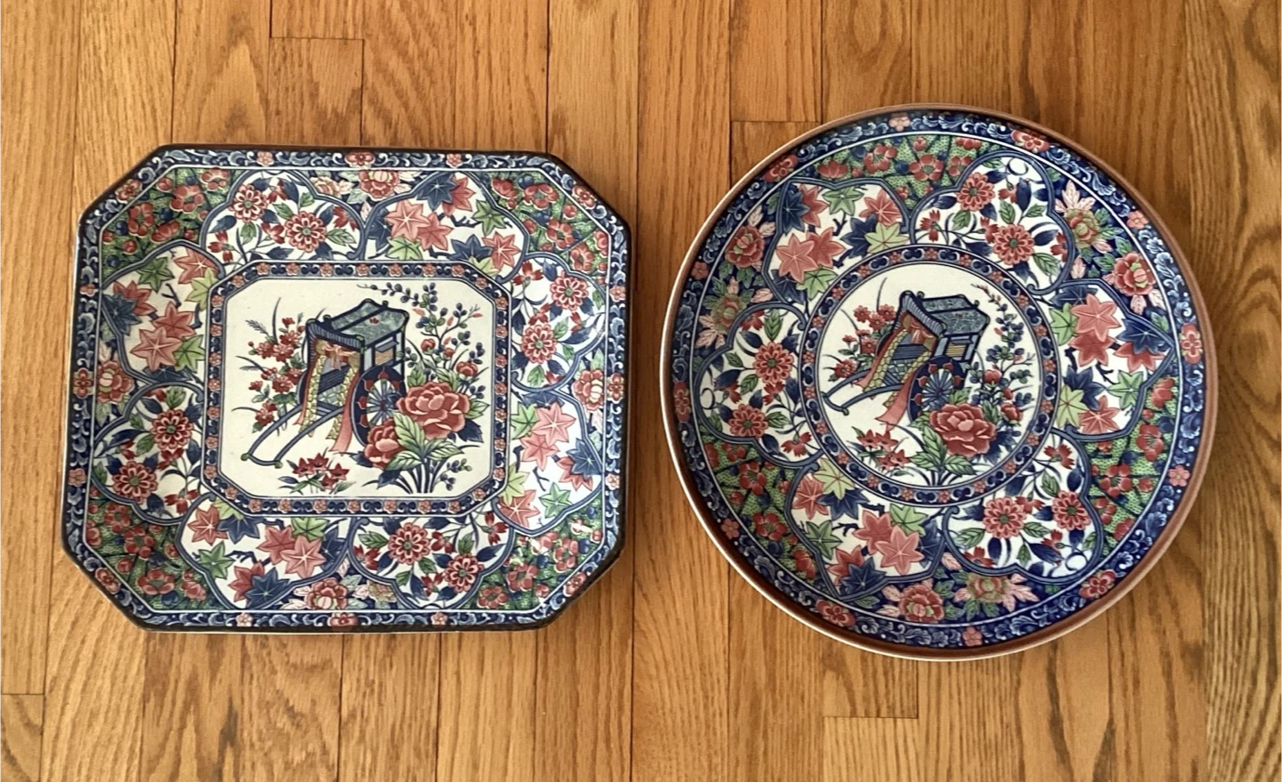 Vintage Japanese Porcelain Plates set of 2