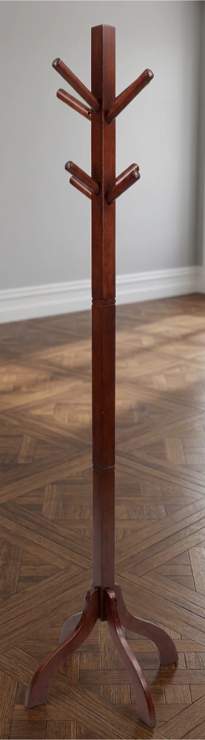 Dark Wood Coat Rack