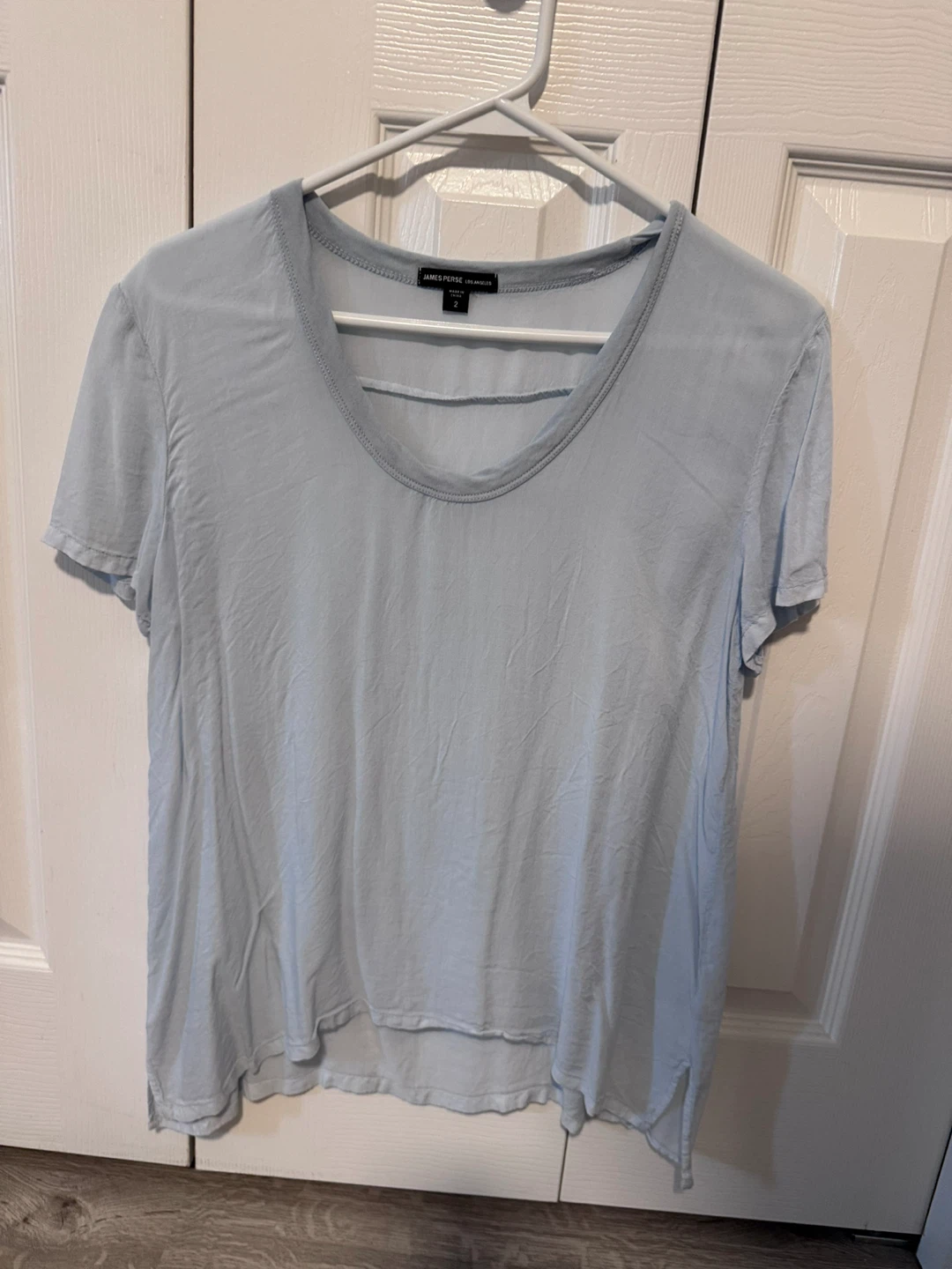 James Perse Los Angeles Light Blue T-Shirt, size 2
