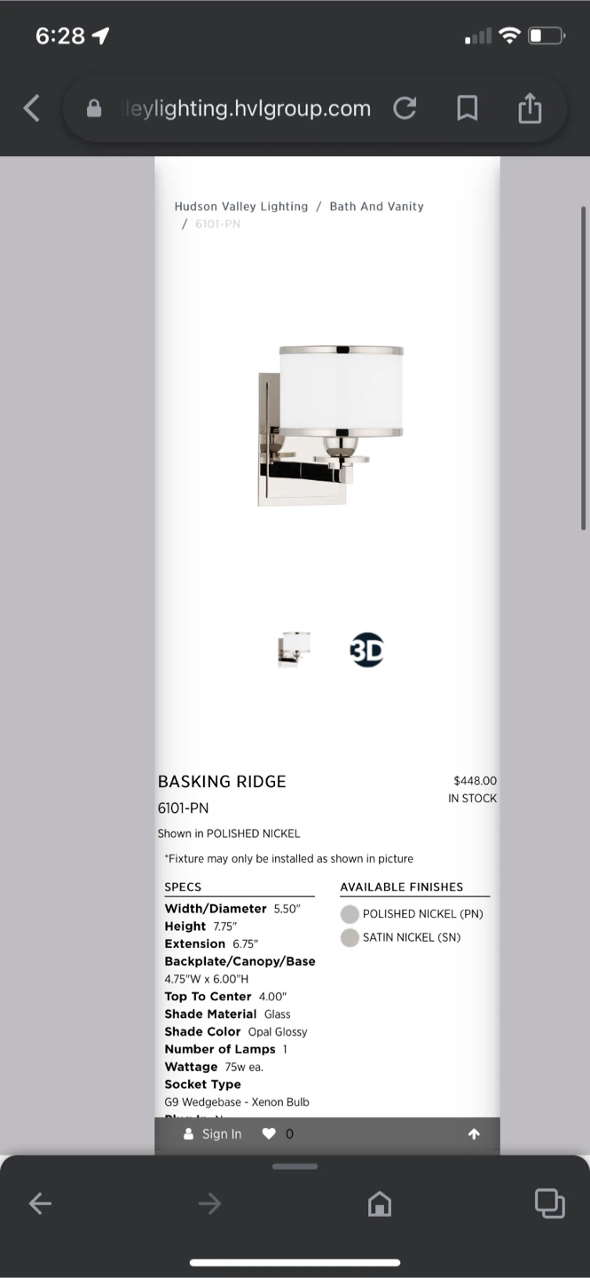 Hudson Valley Lighting Basking Ridge Wall Sconce