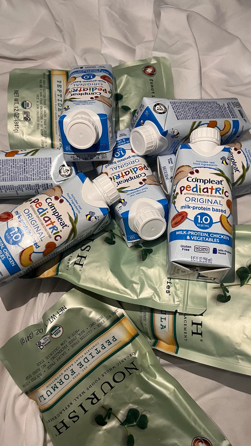Compleat Pediatric Formula and Nourish Peptide Formula