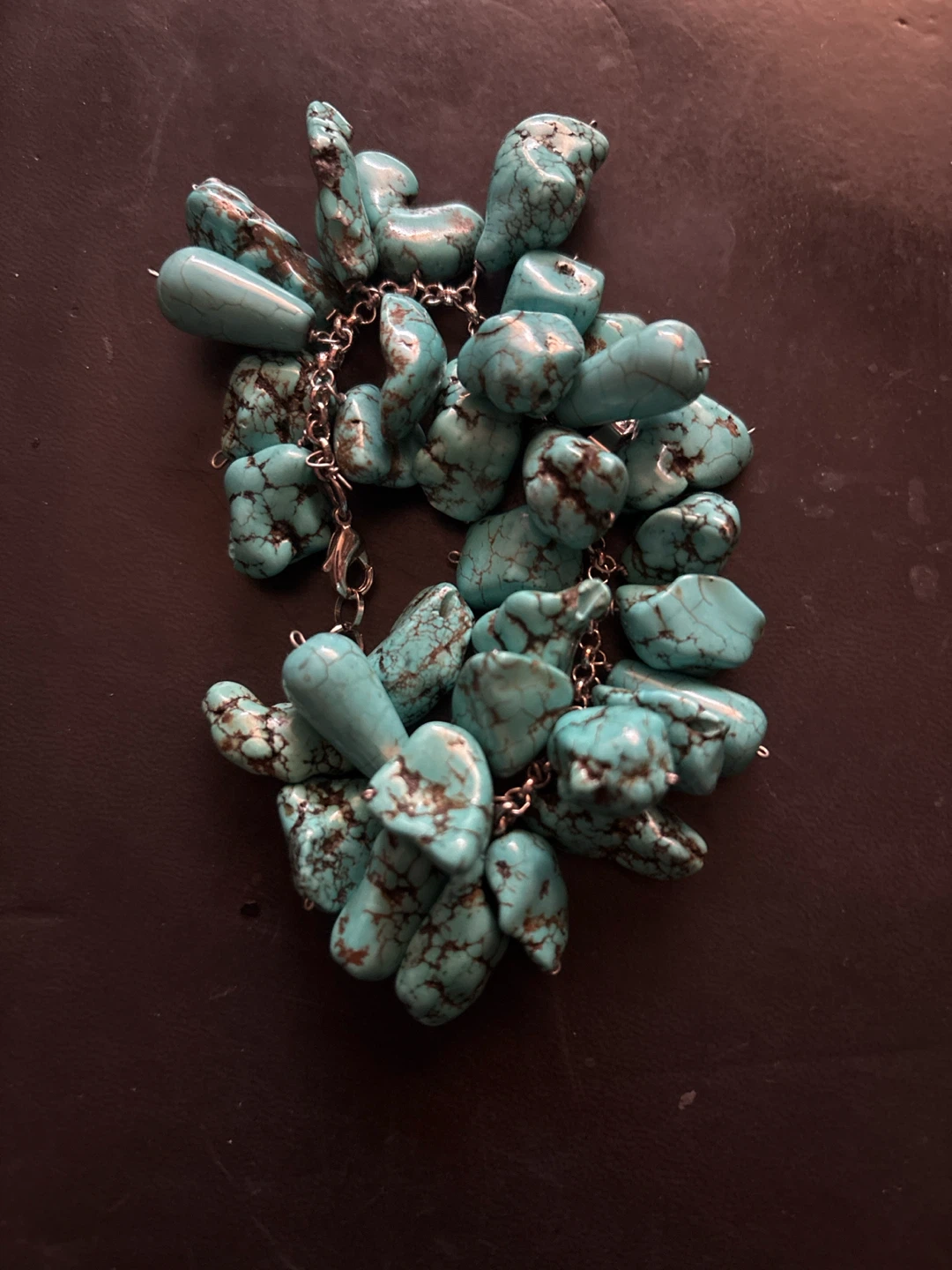 Turquoise Stone Cluster Charm Bracelet - photo 2