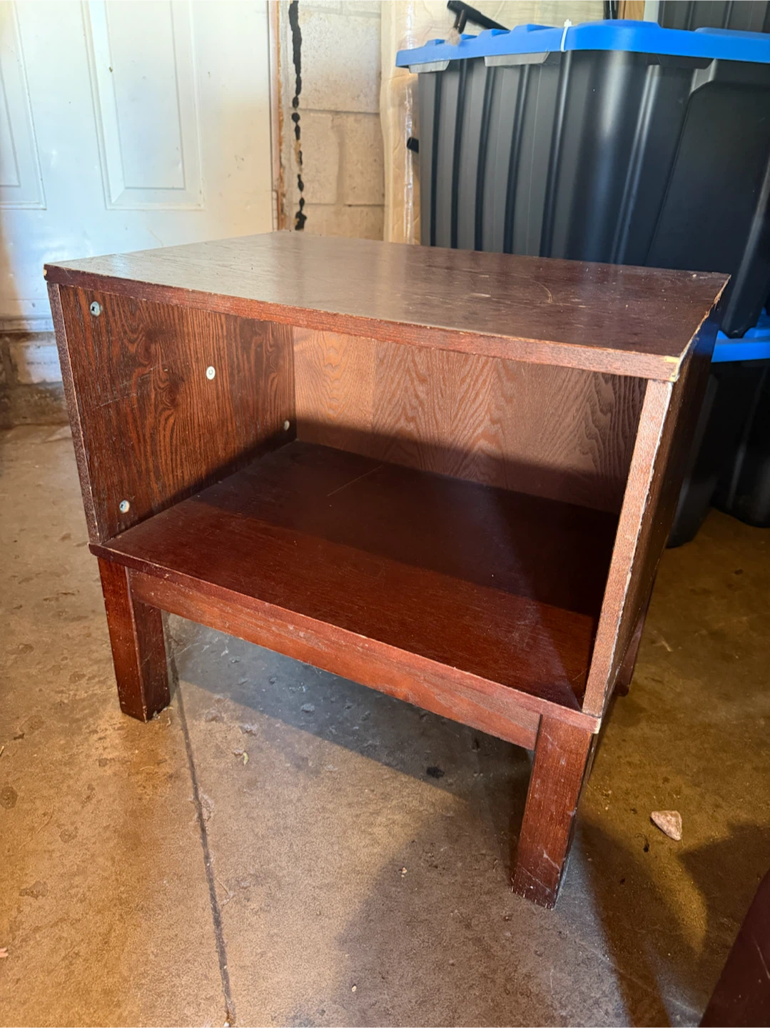 Small dark wood side table