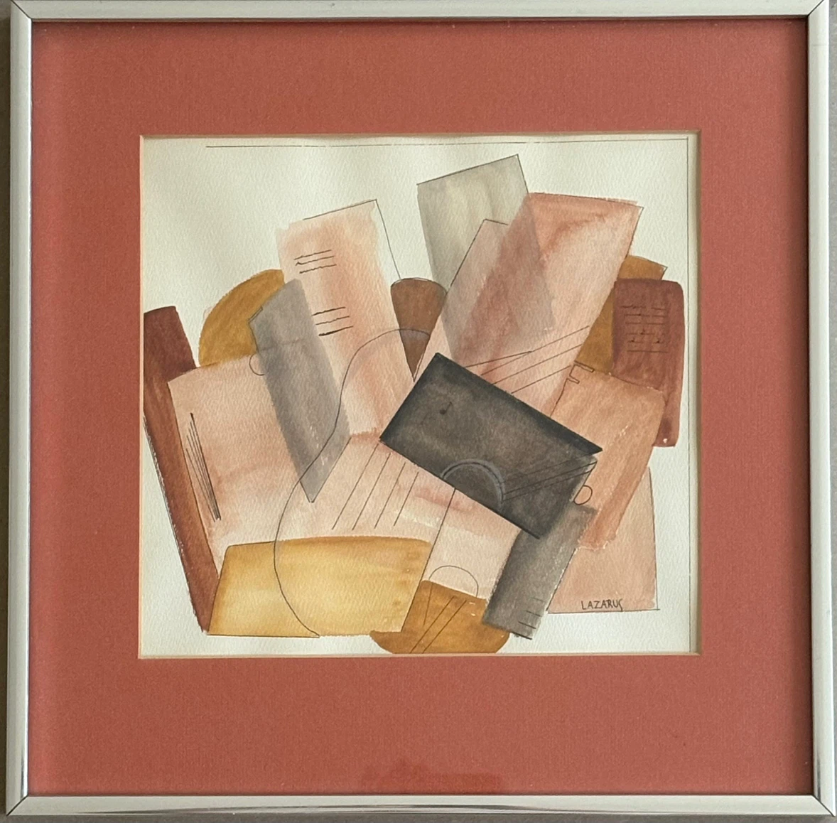 Vintage Painting - Cubist Style