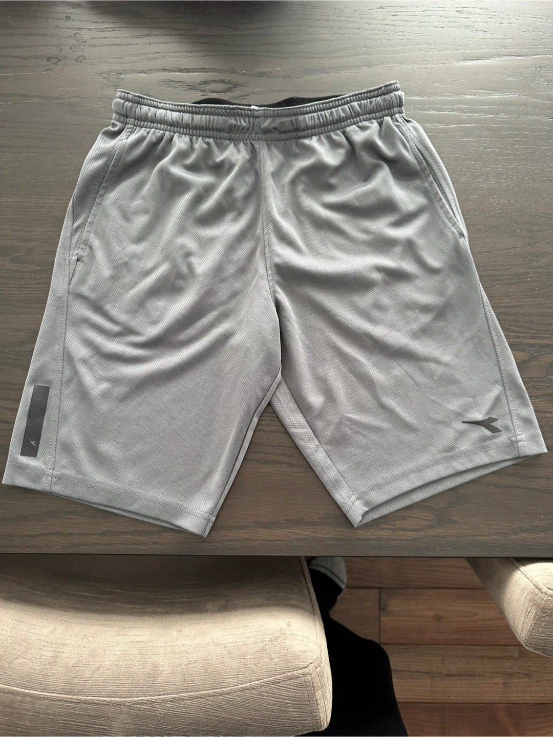 Diadora Grey Kid’s Athletic Shorts