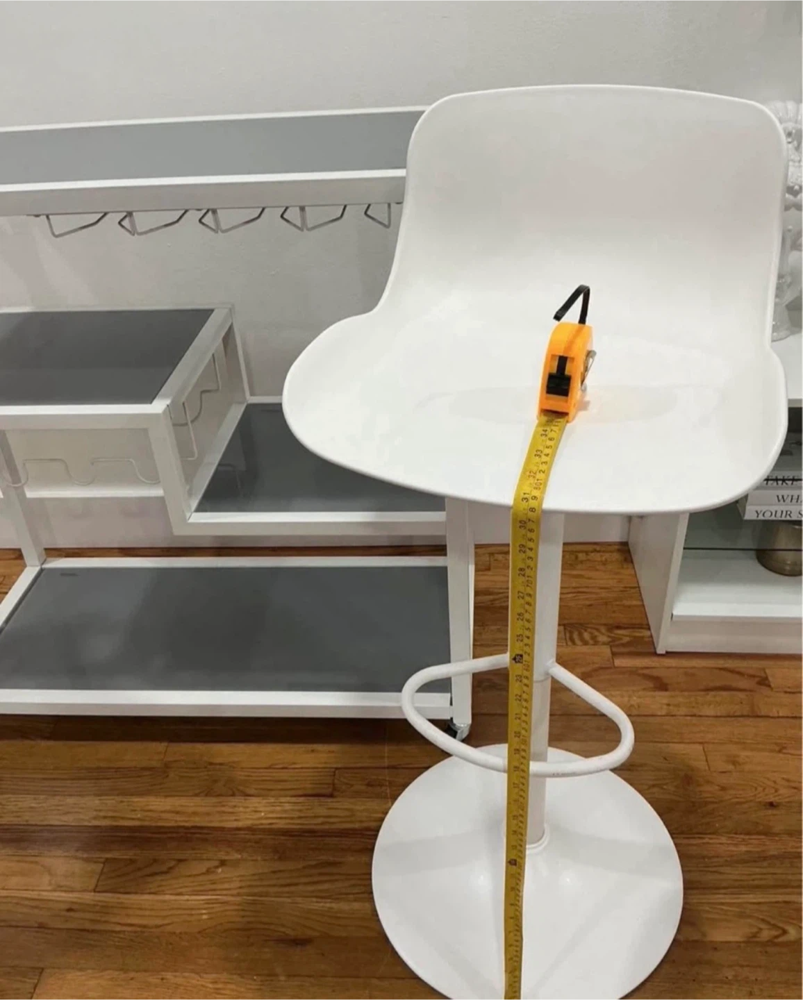 Set of 2 White Bar Stools - photo 3