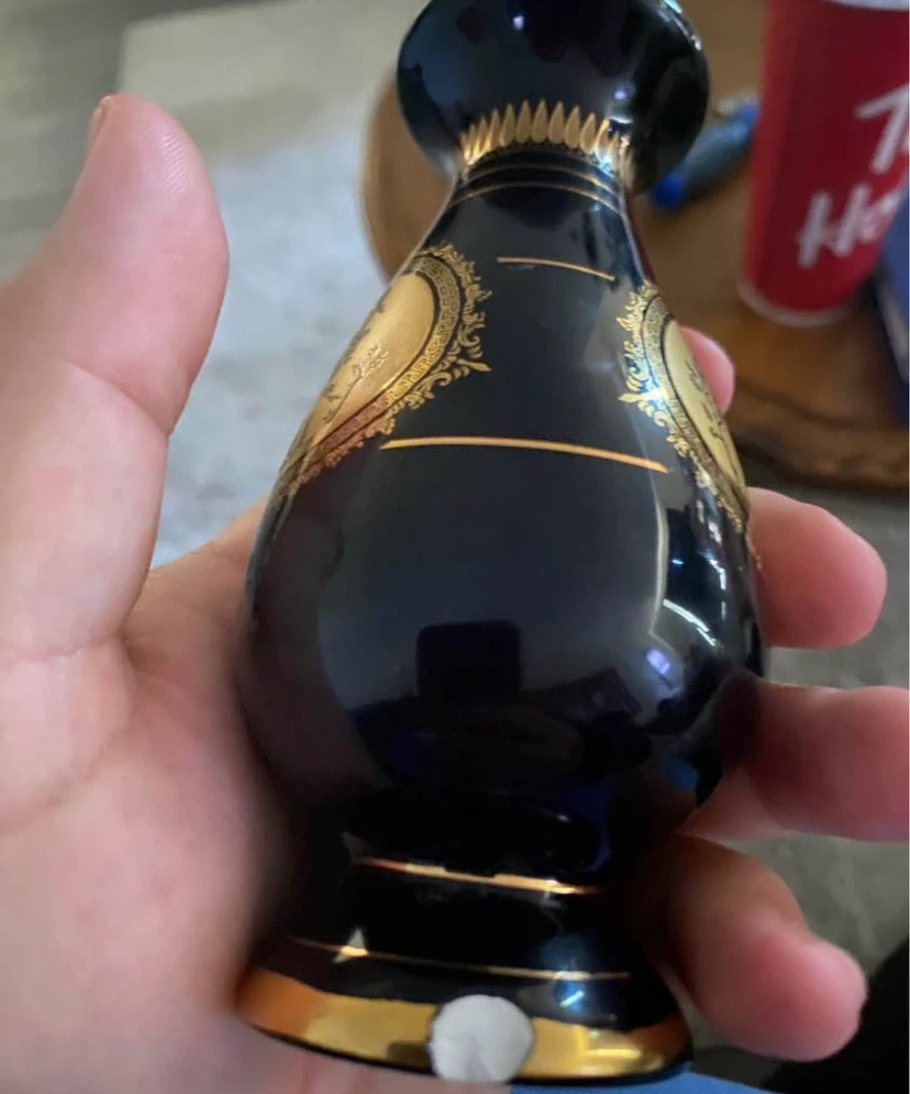 Greek Handmade 24K Gold Small Vase