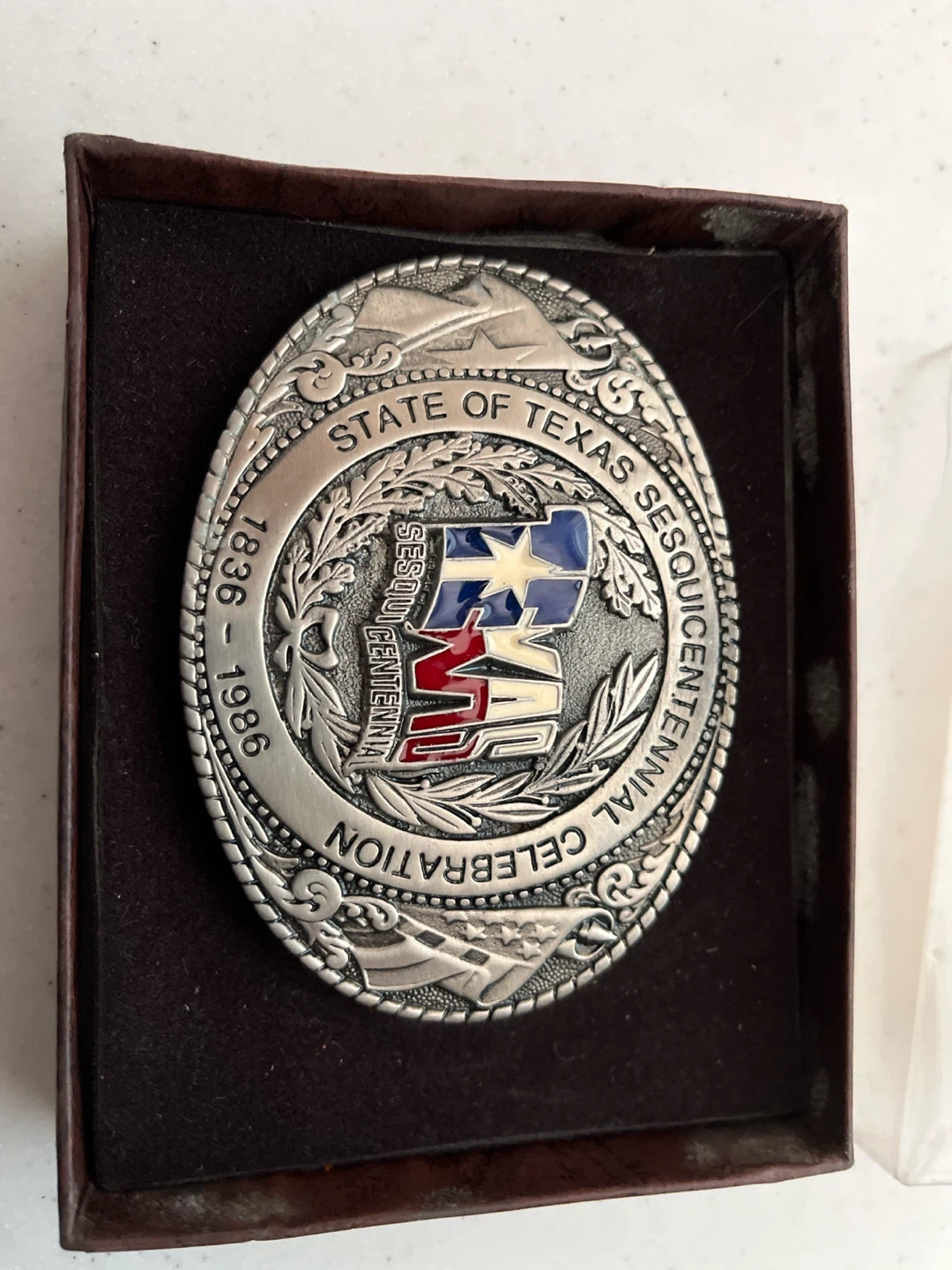 Texas Sesquicentennial Commemorative Belt Buckle