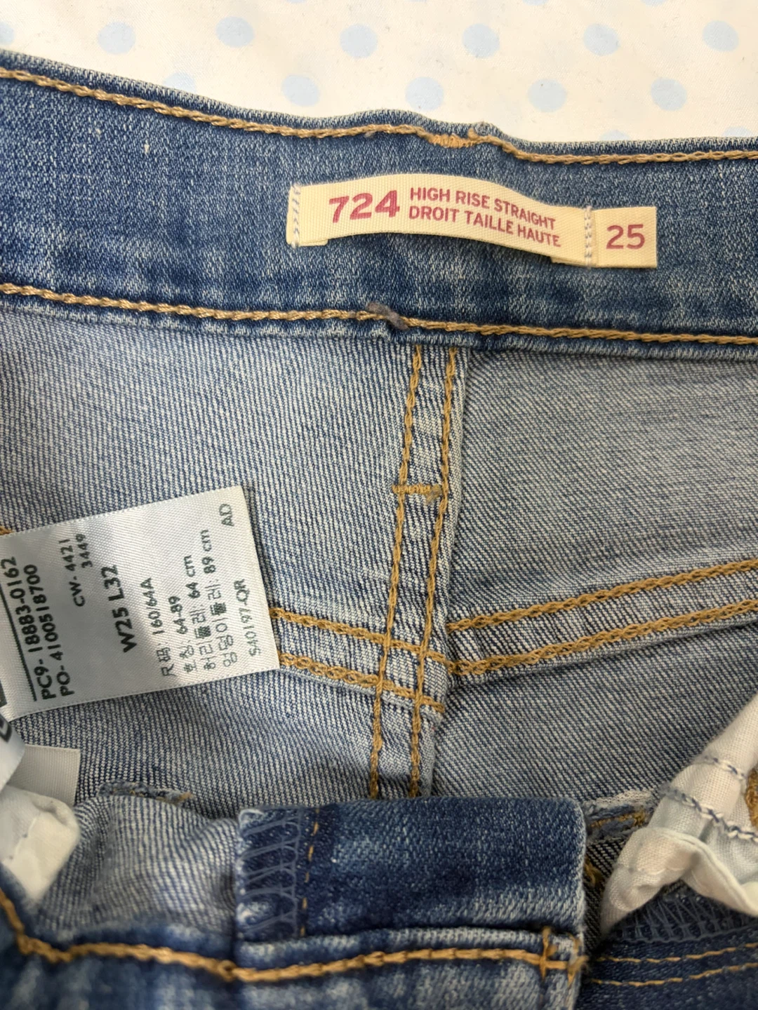 Levi's 724 High Rise Slim Straight Jeans Size 25 - photo 2
