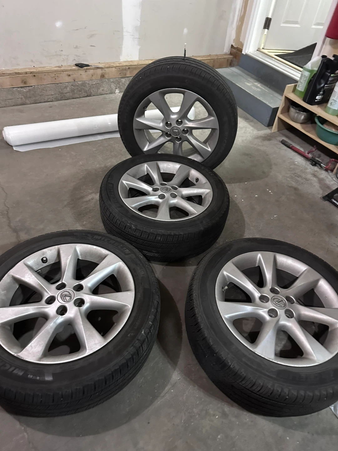 Set of 4 Michelin Lexus 19-inch Wheels and Tires