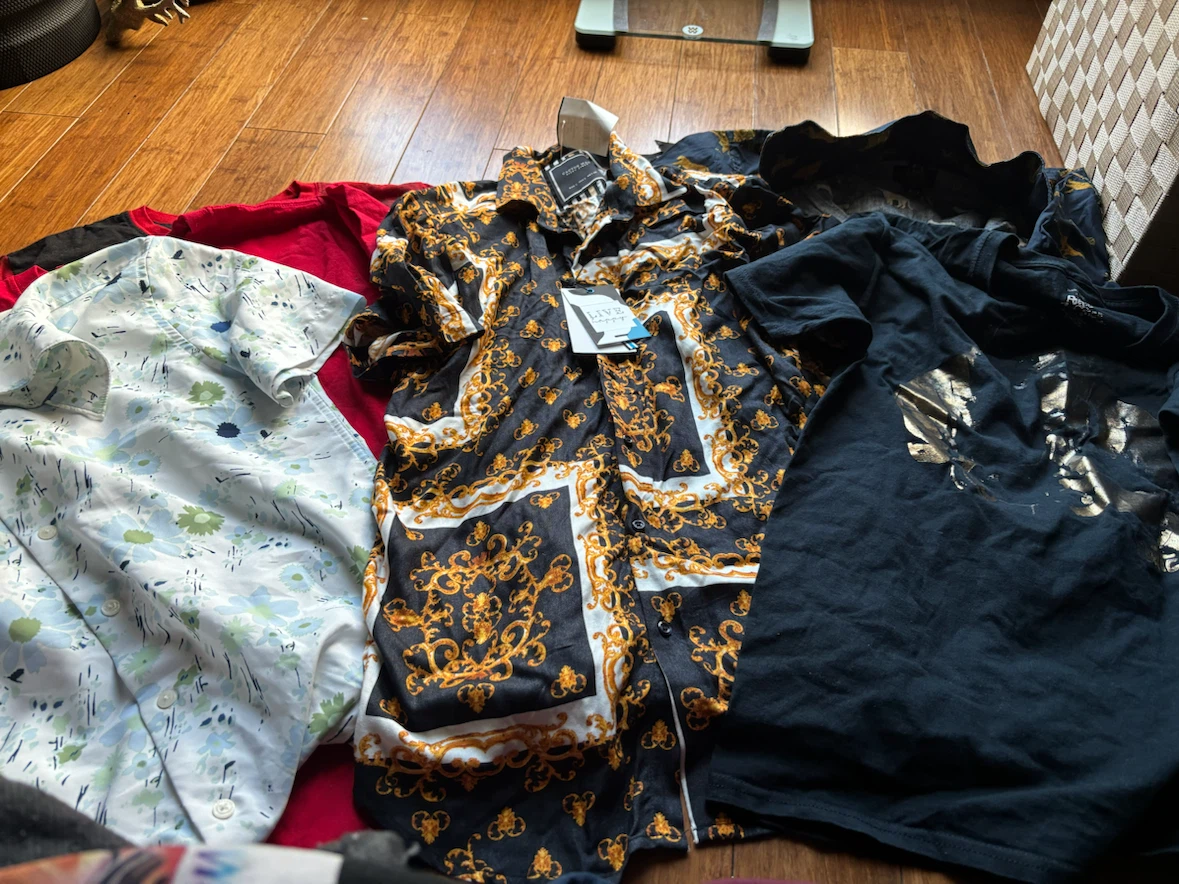 Assorted Men's T-Shirts and Button-Down Shirts