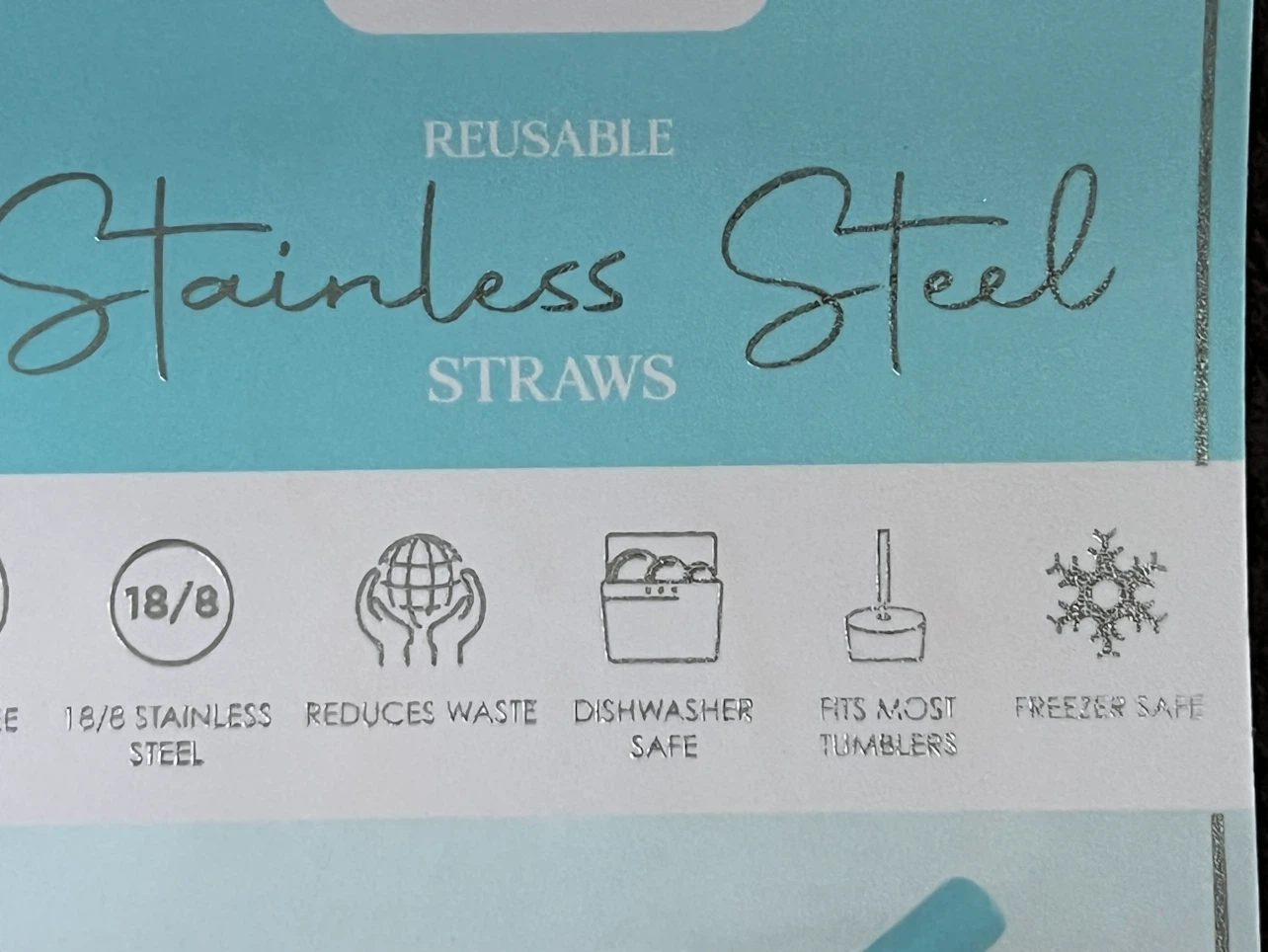 Wellness 4pk Reusable Stainless Steel Straws - photo 3