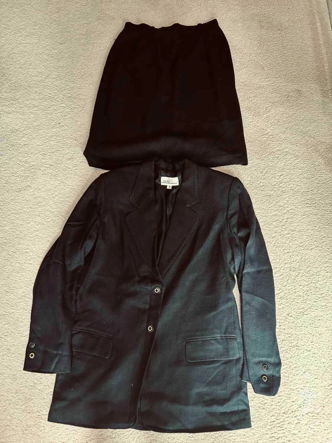Black blazer and skirt Suit Set Size 8