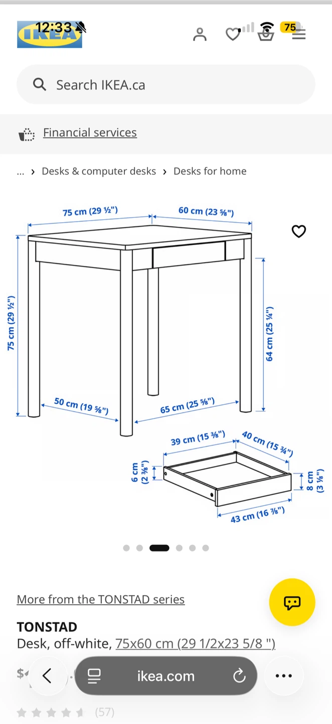IKEA TONSTAD desk. - photo 4