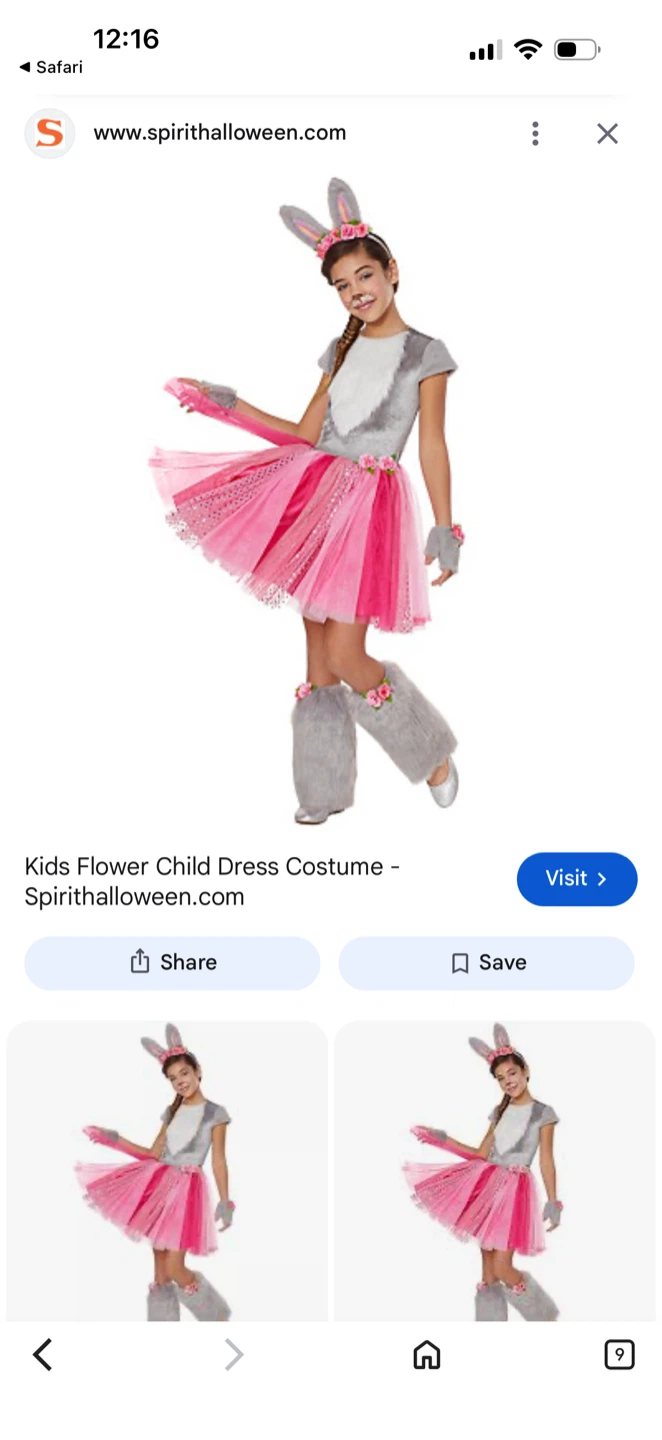 Spirit Halloween Kids Bunny Costume