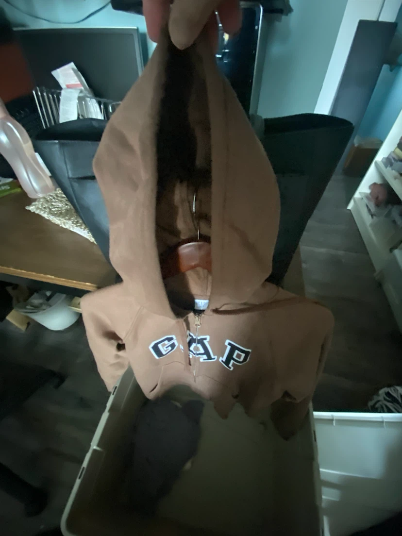 Brown Gap Zip-Up Hoodie - photo 4
