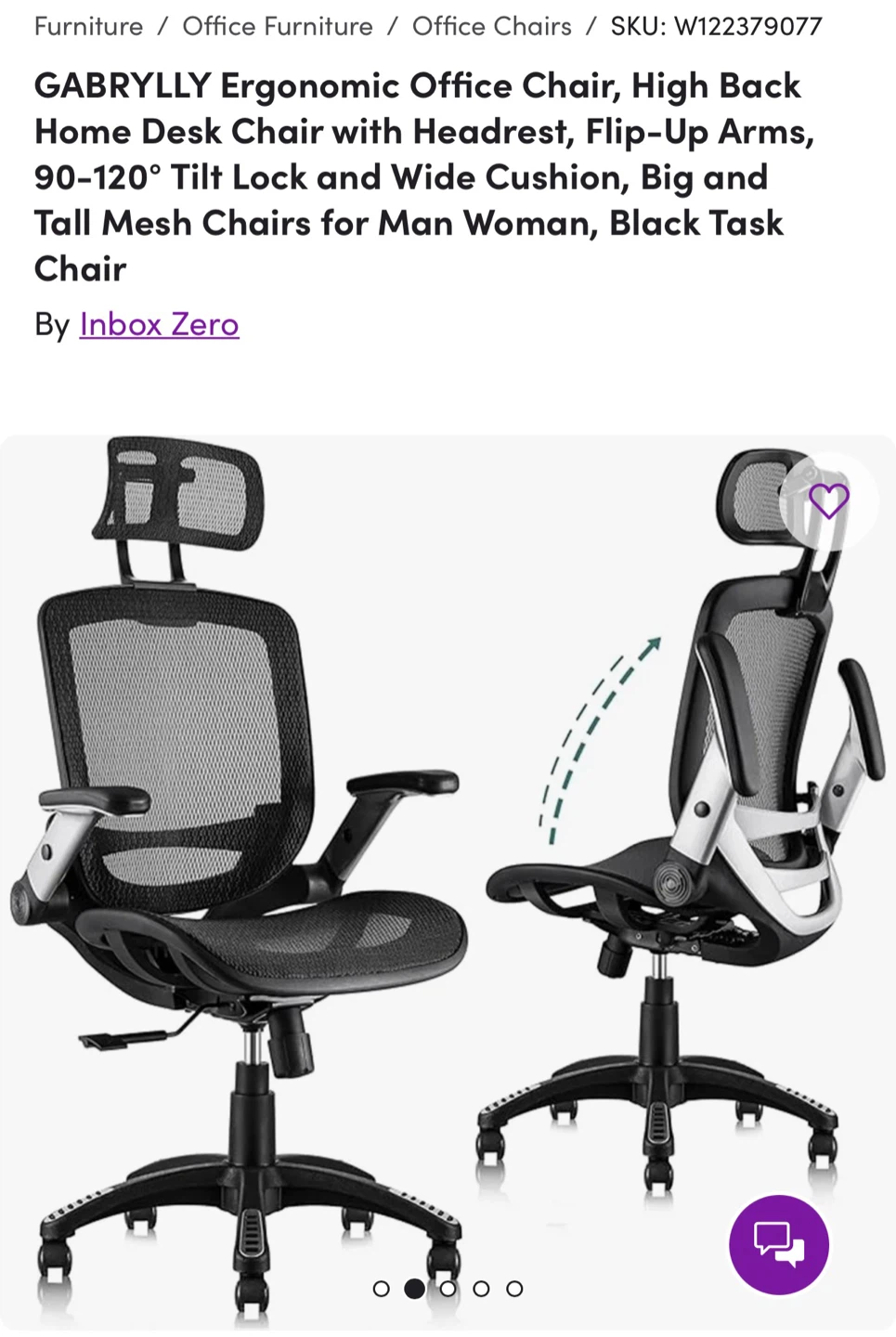 GABRYLLY Ergonomic Mesh Office Chair
